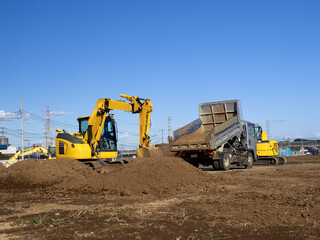 新興住宅地の宅地造成　千葉県