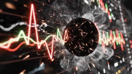 Abstract energy burst particle explosion futuristic visuals dark background - Powered by Adobe