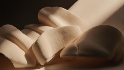 Abstract shapes in warm light create a minimalist composition.