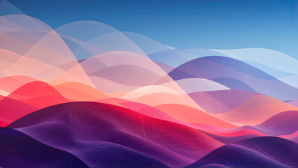 Abstrakcyjne kolorowe fale w nowoczesnym stylu