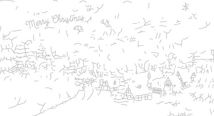 Abstract minimalist sketch with chaotic gray lines on white paper.