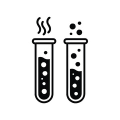 laboratory test tube set chemical reaction science education icon
