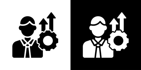Career Development Icon Vector Illustration. Designed For Creative Flexibility In Light And Dark Versions. 
