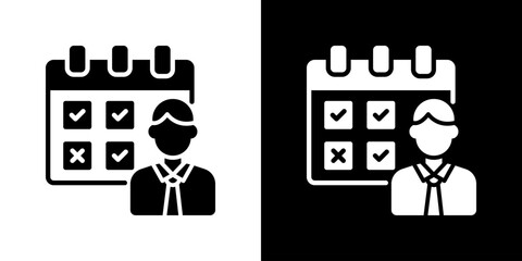 Attendance Icon Vector Illustration. Designed For Creative Flexibility In Light And Dark Versions. 