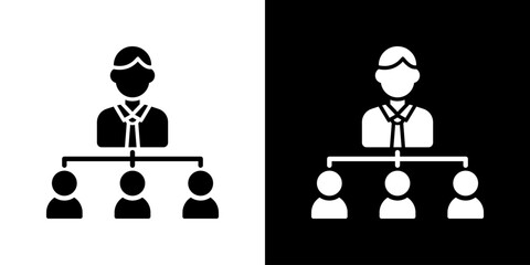 Organizational Chart Icon Vector Illustration. Designed For Creative Flexibility In Light And Dark Versions.