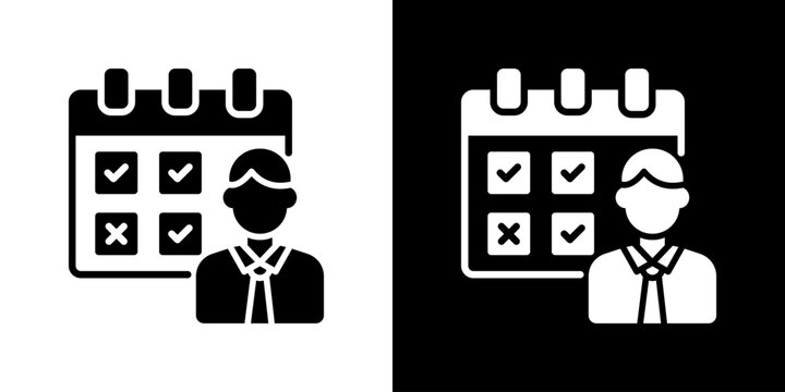 Attendance Icon Vector Illustration. Designed For Creative Flexibility In Light And Dark Versions. 