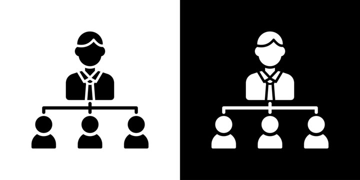 Organizational Chart Icon Vector Illustration. Designed For Creative Flexibility In Light And Dark Versions. - Powered by Adobe