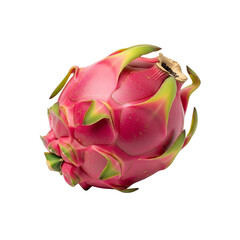 Vibrant pink dragon fruit, a tropical and exotic fruit, isolated on transparent background