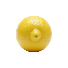 Fresh yellow lemon fruit with vibrant skin isolated on transparent background