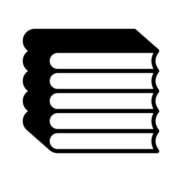 Flat icon book stack library reading knowledge academic education.
