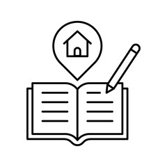 Lineart homework assignment document paper student task school learning.
