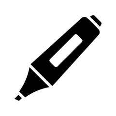Flat icon marker pen draw highlight writing tool school.
