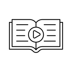 Lineart icon for modern remote study education.
