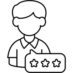 Line Art Reputation Icon