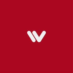Letter WV logo Icon flat vector design