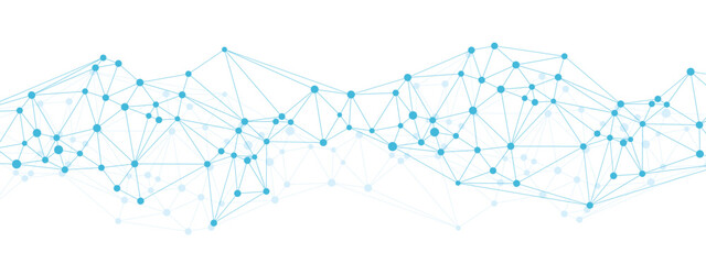 ネットワーク　背景　水色　横長　ビジネス　ベクター　ポリゴン