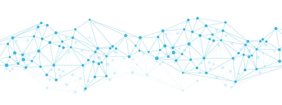 ネットワーク　背景　水色　横長　ビジネス　ベクター　ポリゴン