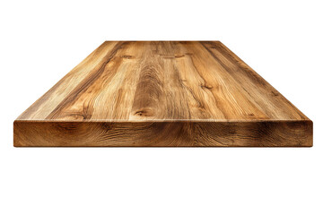 Rustic wooden tabletop surface with prominent grain and knots on black background texture, Isolated On Transparent Background, Png