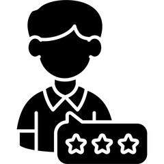 Glyph Solid Reputation Icon