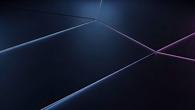 Abstract dark blue background with glowing geometric lines creating a modern, futuristic surface pattern - Powered by Adobe