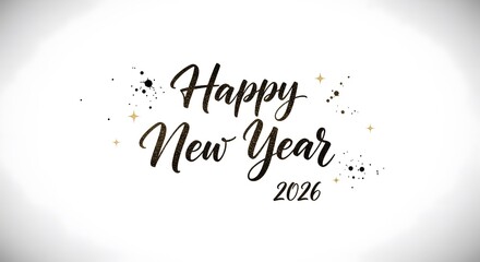 Greeting card illustration design with vector  text font decoration for the year 2026