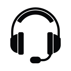 Headset Mic Icon Vector Illustration