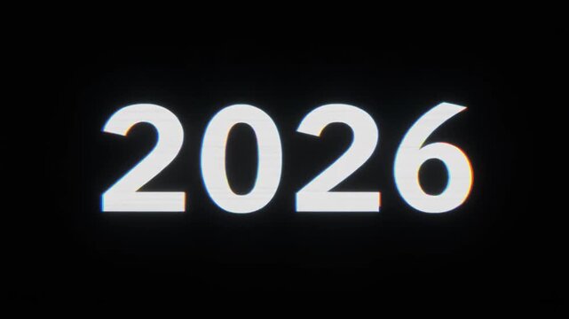 2026 Glitch Effect Digital Display Screen Noise Distortion Animation