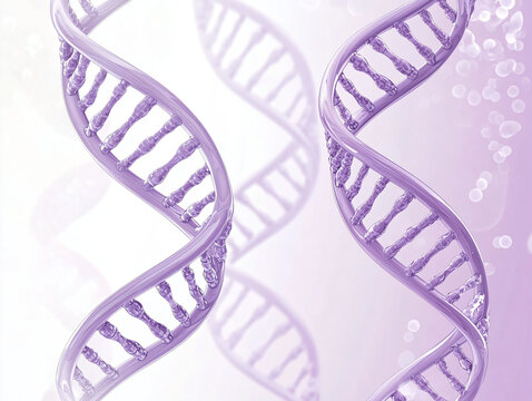Elegant Purple DNA Helix Design with Soft Gradient Background