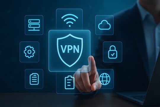 Corporate user enabling virtual private network for online privacy protection