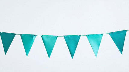 Colorful Teal Bunting Flags for Celebrations and Decorations