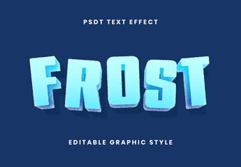 Frosted Ice Chunky 3D Text Effect