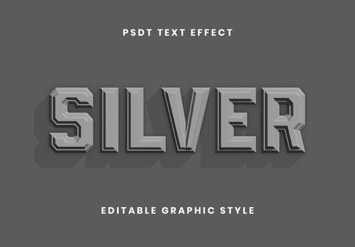 Gray And Black 3D Block Letter Text Effect Bold Beveled Font