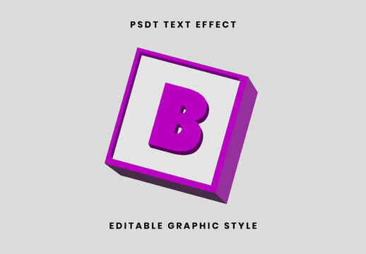 Pink And White 3D Block Letter Text Effect Toy Cube Font