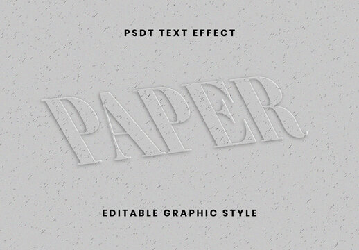 Gray Embossed Text Effect Paper Vintage Engraved Font