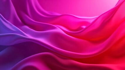 Vibrant flowing abstract fabric in shades of pink, purple, and red creating a dynamic and elegant visual.