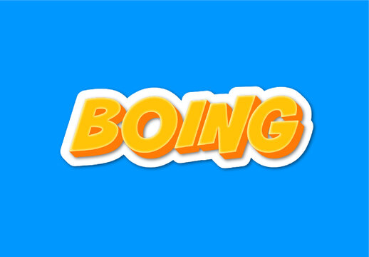 Yellow And White Cartoon 3D Text Effect Comic Fun Outline Font