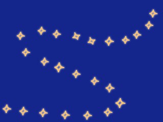 gold sparkles decoration with blue background