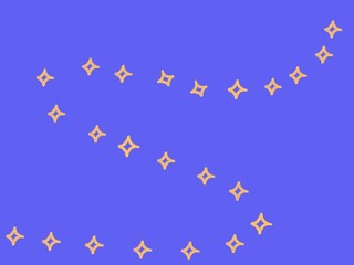 gold sparkles decoration with blue background