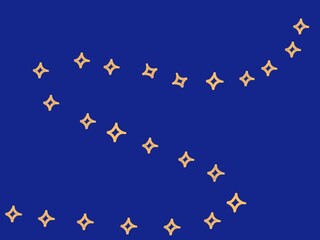 gold sparkles decoration with blue  background