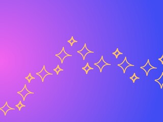 gold sparkles decoration with pink and blue gradient background