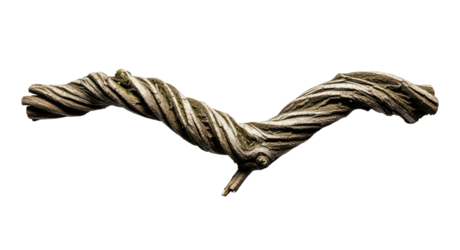 Closeup of Twisted Rope with Frayed Ends.