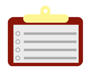 Blank Form Checklist on Red Clipboard for Task Management