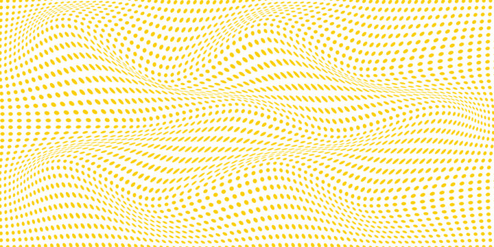 simple yellow dot wave pattern for banner poster background.