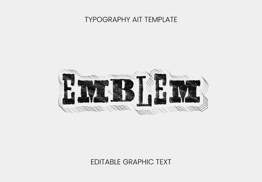 Vintage Distressed Offset Outline Text Effect