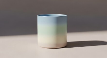 Pastel Ombre Ceramic Cup - A Minimalist Still Life.