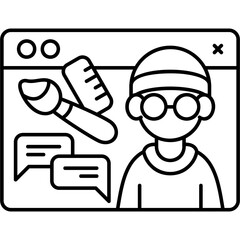 Line Art Online Workshop Icon