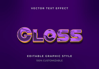 Gold Dark Purple Metallic Text Effect Luxury Bold Shiny Font
