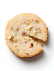Fototapeta premium Delicious nut - filled shortbread cookie with a bite taken out