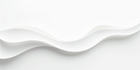 Obraz premium Abstract white background with smooth blue wavy lines, ideal for a modern business vector design or light flow wallpaper illustration