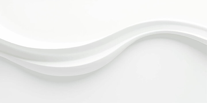 Abstract white background with dynamic blue wave lines, a modern flow concept illustration for business banner design